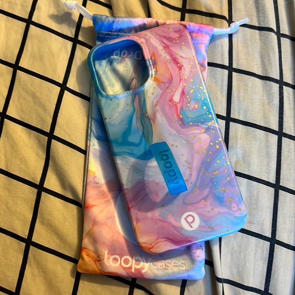 iPhone 13 Pro Max Cotton Candy loopy case (righty)